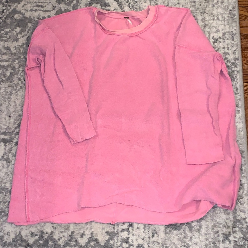 Free People Pink Sweatshirt Size M